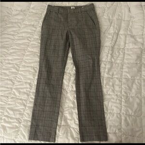 GAP Black and White Plaid Ankle Trousers